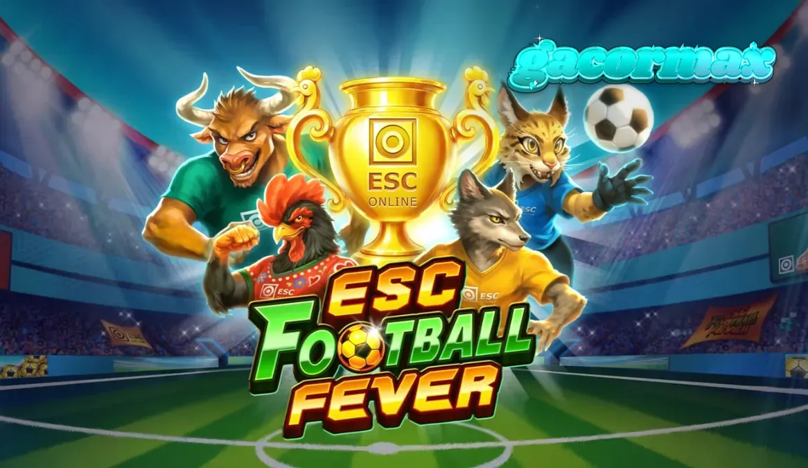 Tampilan visual stadion megah dalam slot ESC Football Fever